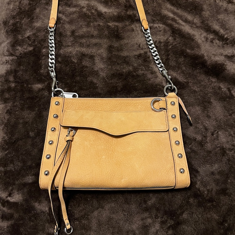 Rebecca Minkoff M.A.G. Studded Crossbody in Honey